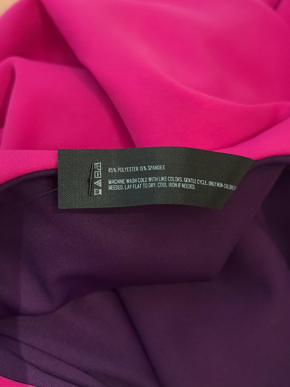 Express Pink and Purple Body Contour High Compression Reversible Scoop Neck Sz L - Picture 13 of 13